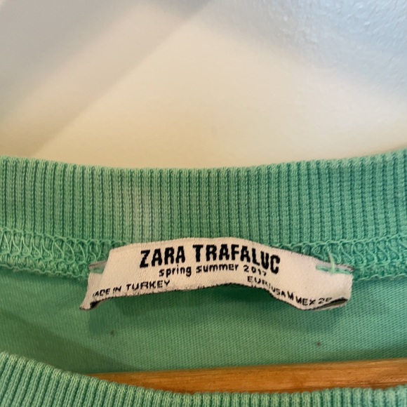 Zara Trafulac Cropped Tie Dye Tee Size M - Picture 2 of 5